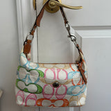 Coach Scribble Optic Signature Hobo Shoulder Bag