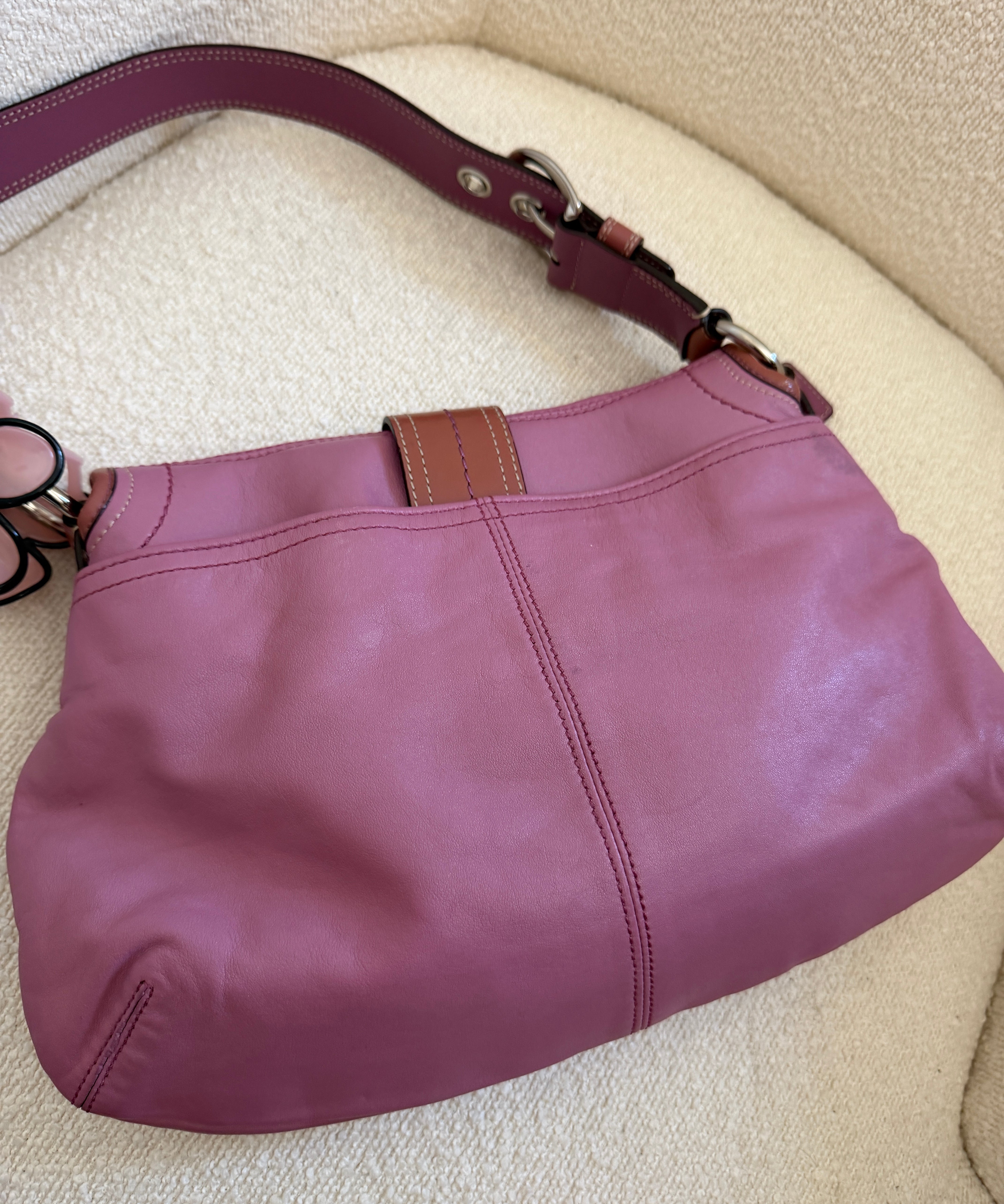 Coach Pink Leather Soho Sufflette Shoulder Bag