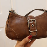 Coach Tan Brown Demi Hamptons Buckle Bag