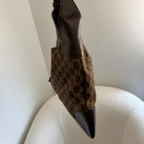 Brown Gucci Canvas Jackie Shoulder Bag