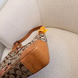 Coach British Tan Hamptons Signature Hobo Bag