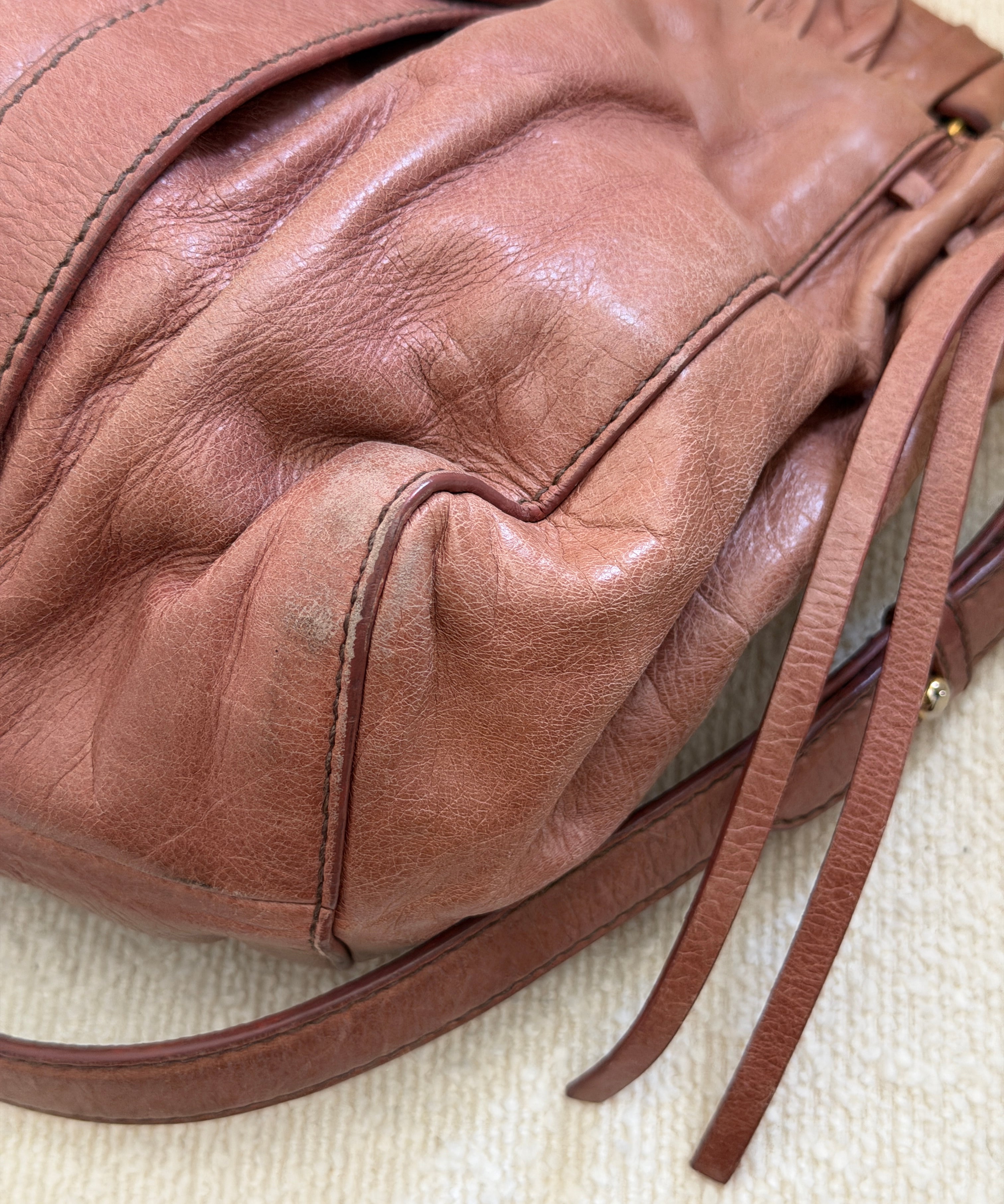 Miu Miu Mauve Pink Vitello Leather Bag