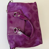 Coach Purple Canvas Ashley Carry-All Bag