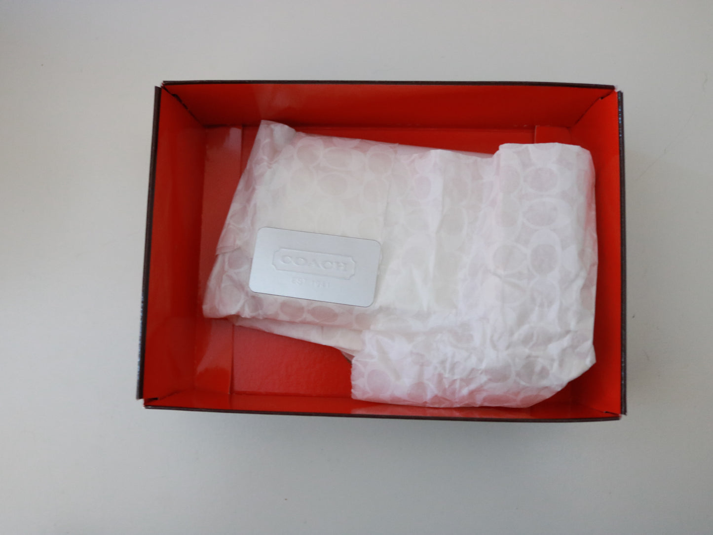 New Coach Brown Signature Mini Coin Purse