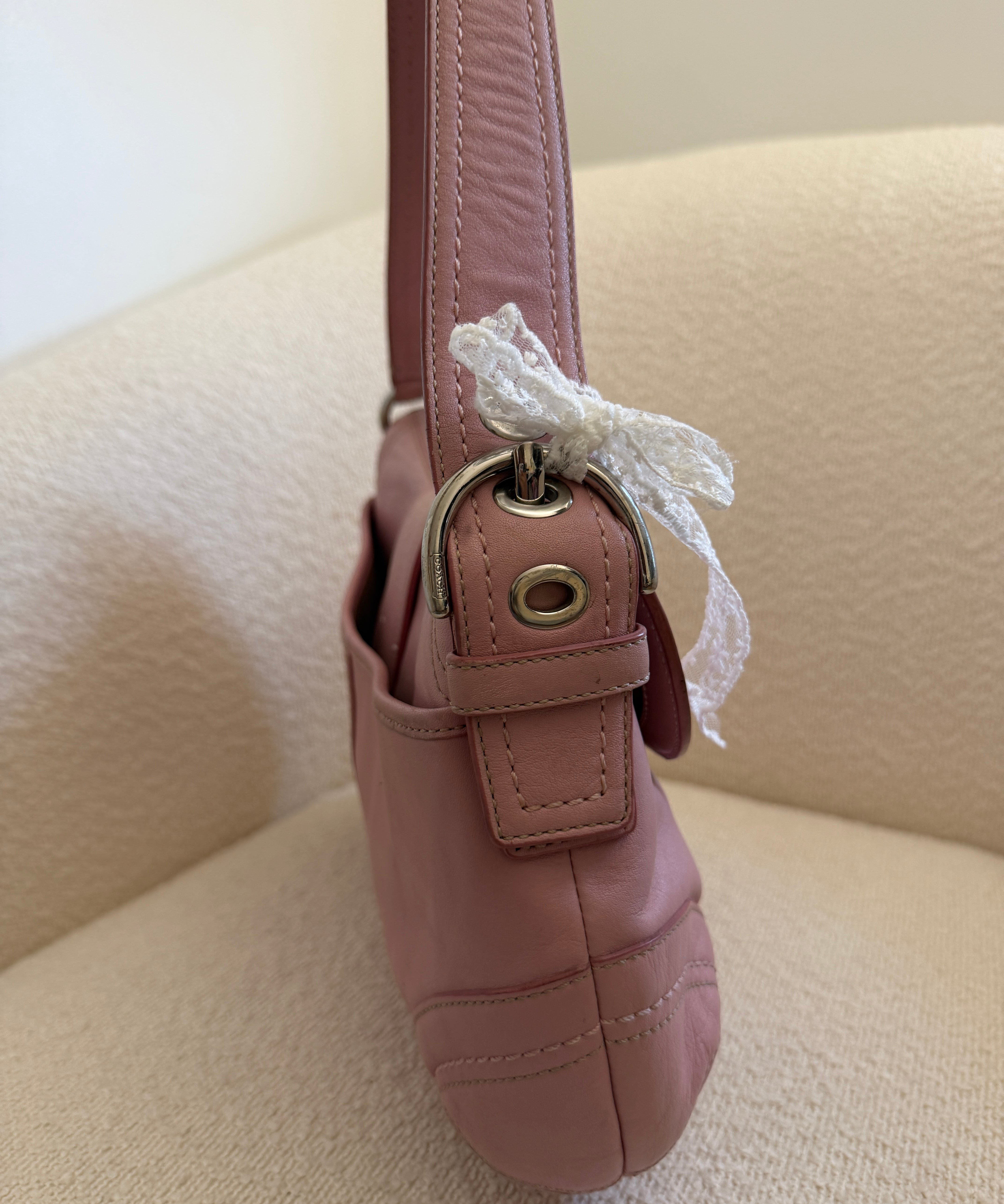 Coach Pink Leather Large Soho Bag