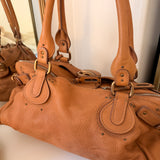 Chloe Tan Large Paddington Leather Shoulder Bag