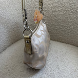 Coach Beige Signature Poppy Shoulder Bag
