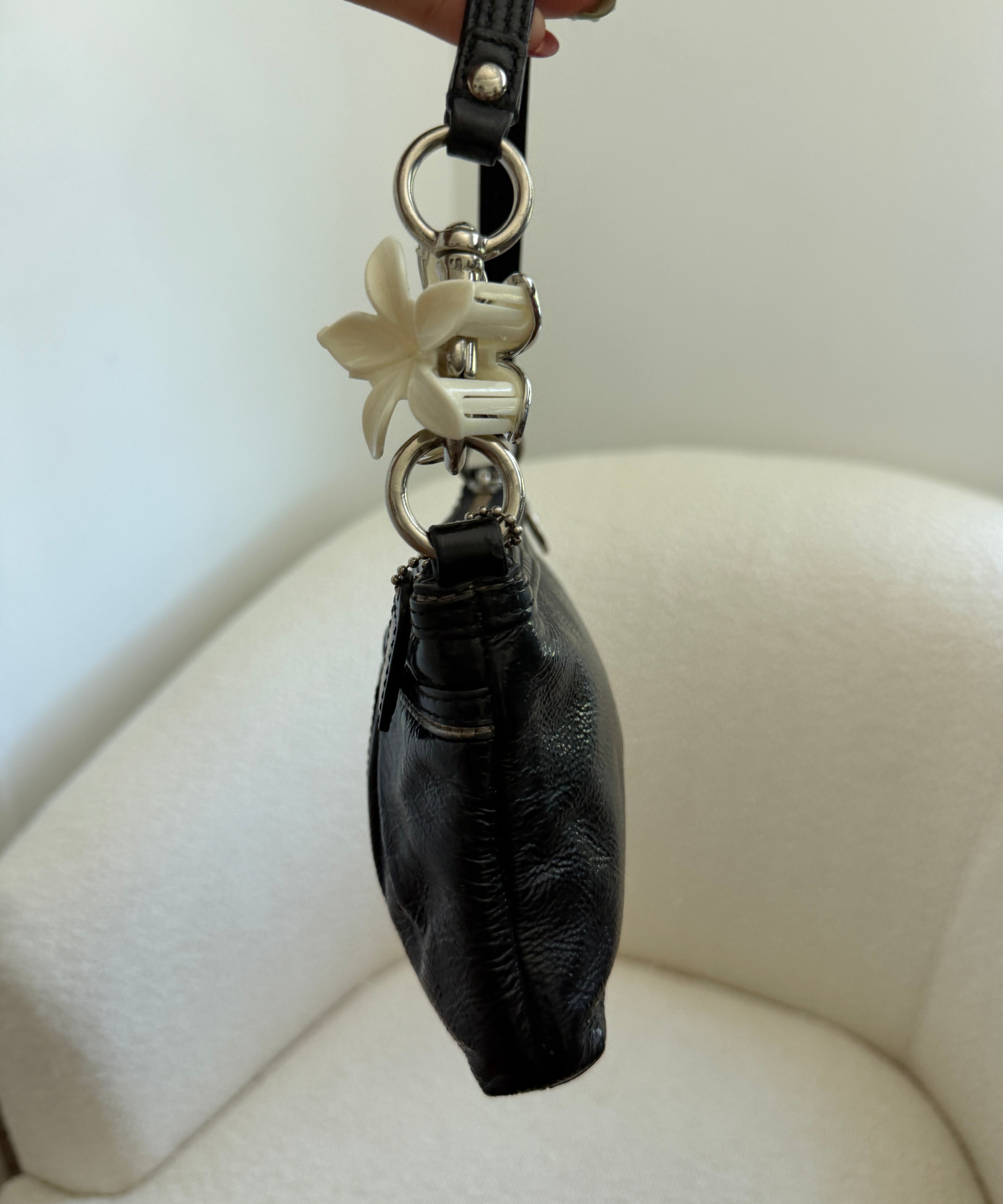 Coach Black Poppy Mini Shoulder Bag