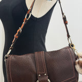 Coach Brown Chelsea Pebble Shoulder Bag