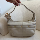 Rare White Coach Ergo Belted Shoulder Bag