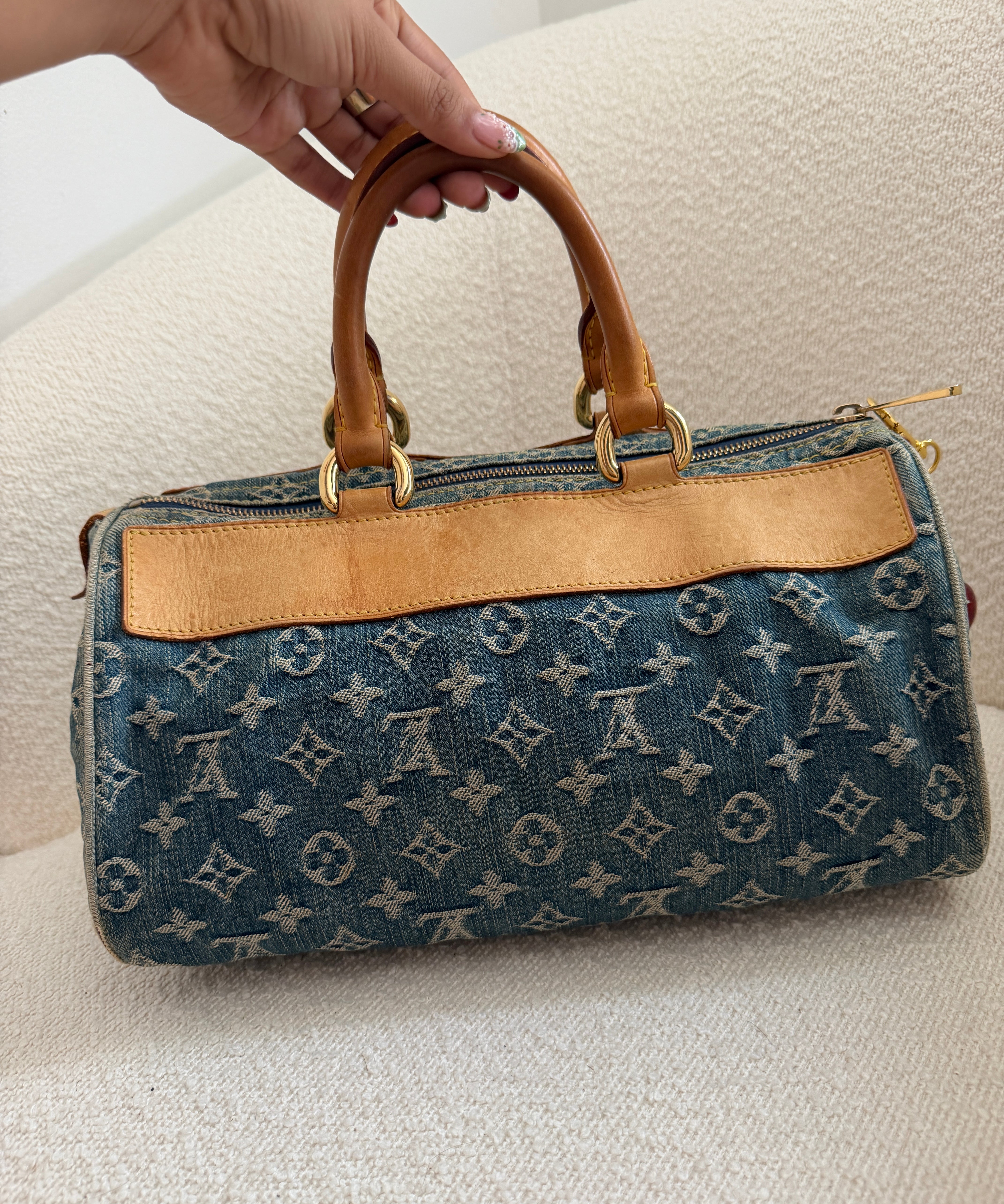 Louis Vuitton Denim Neo Speedy Monogram Handbag