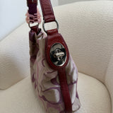 Coach Purple Optic Canvas Large Carly Bag