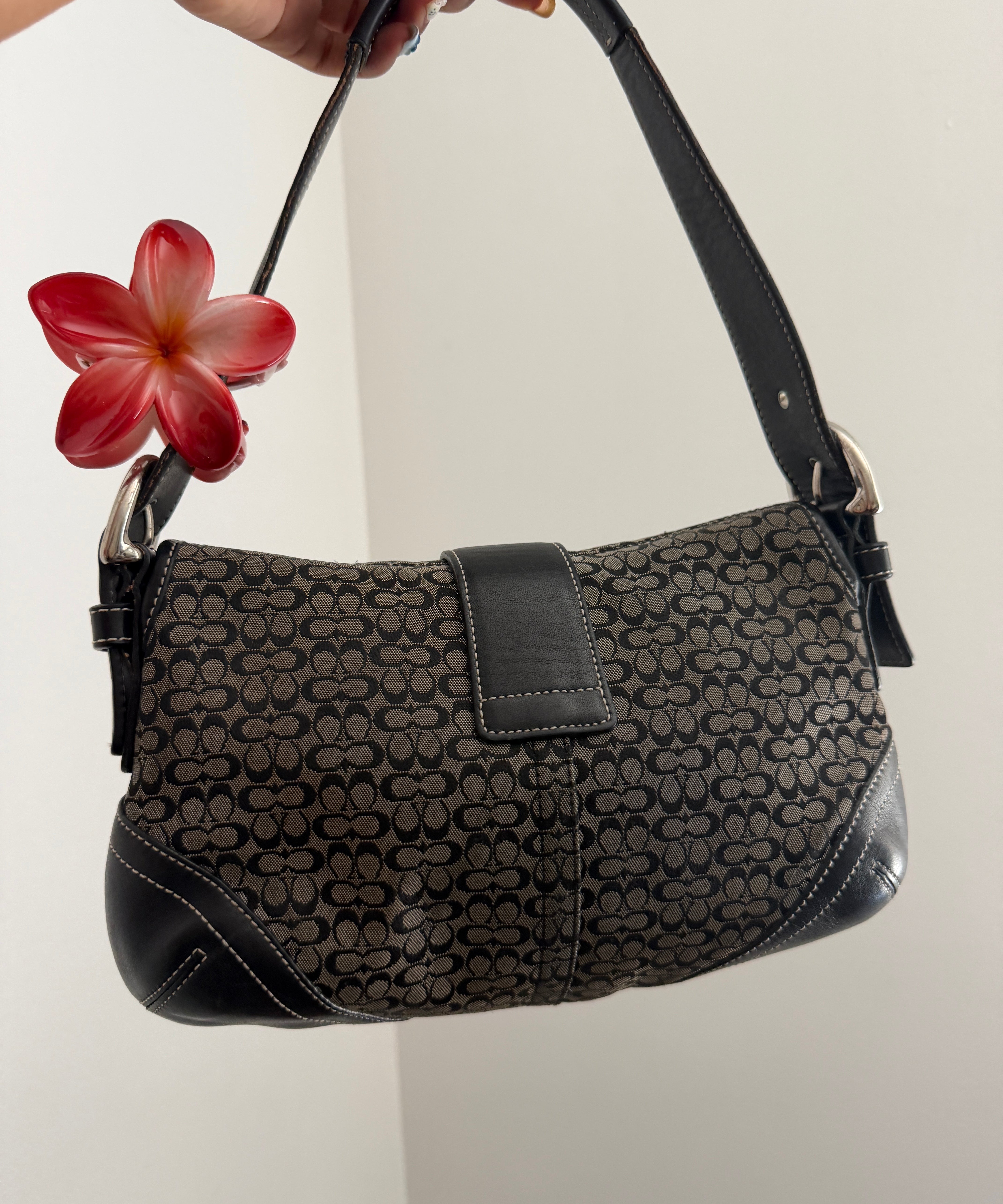 Coach Grey Canvas Mini Soho Bag