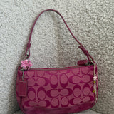 Rare Coach Pink Signature Demi Hamptons Bag