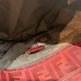 Burgundy Fendi Zucca Chef Shoulder Bag