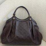 Brown Gucci Guccissima Sukey Tote Bag