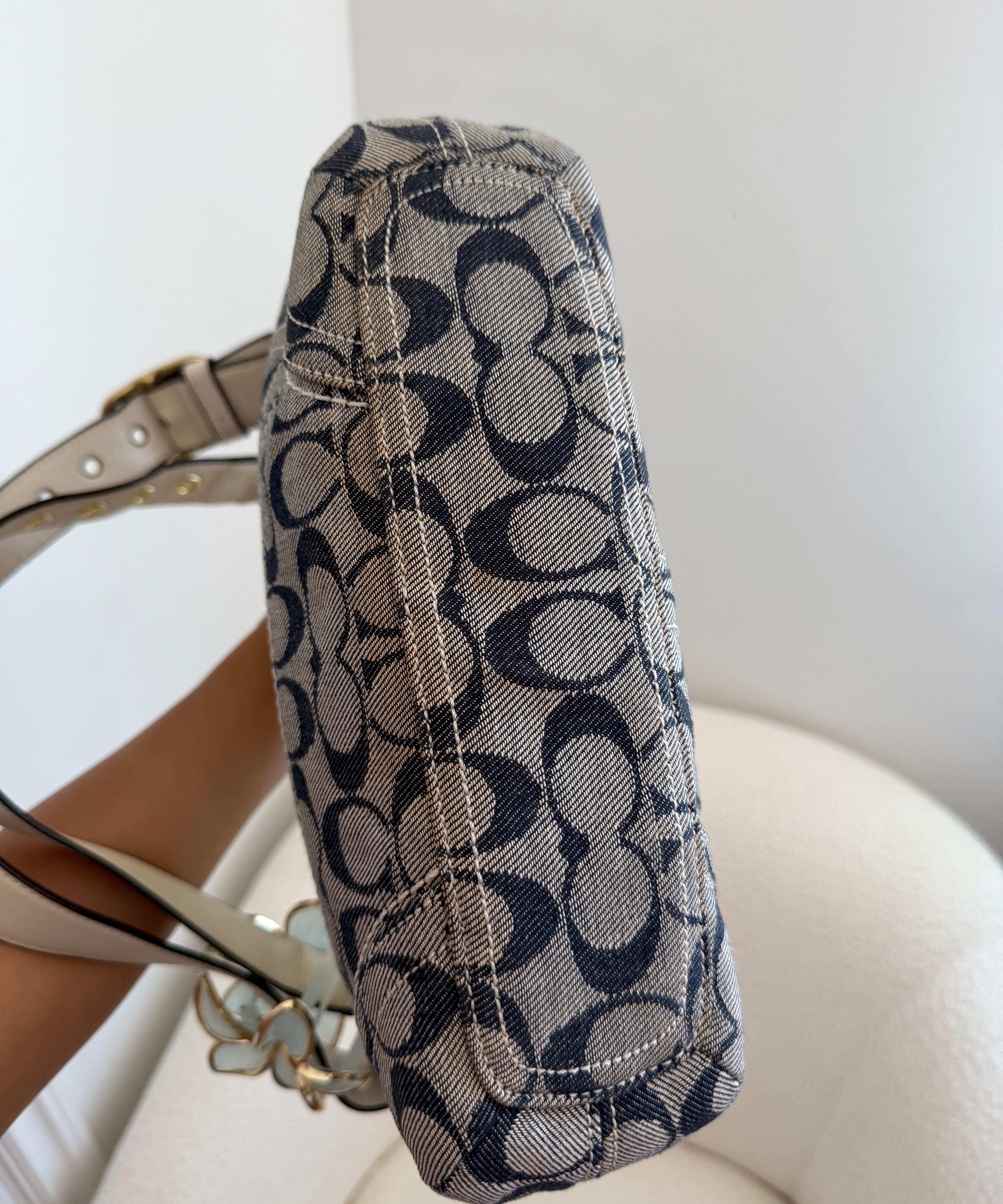 Coach Denim Signature Legacy Duffle Bag