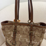 Coach Brown Signature Gallery Tote Bag