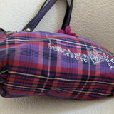 Coach Plaid Purple Madras Poppy Tote Bag