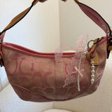 Coach Signature Optic Pink Mini Hobo Bag
