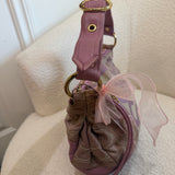 Coach Pink Op Art Patchwork Shoulder Bag