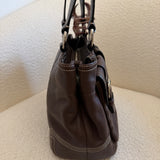 Coach Brown Leather Soho Pocket Tote Bag