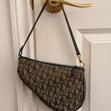 Navy Dior Saddle Trotter Shoulder Bag