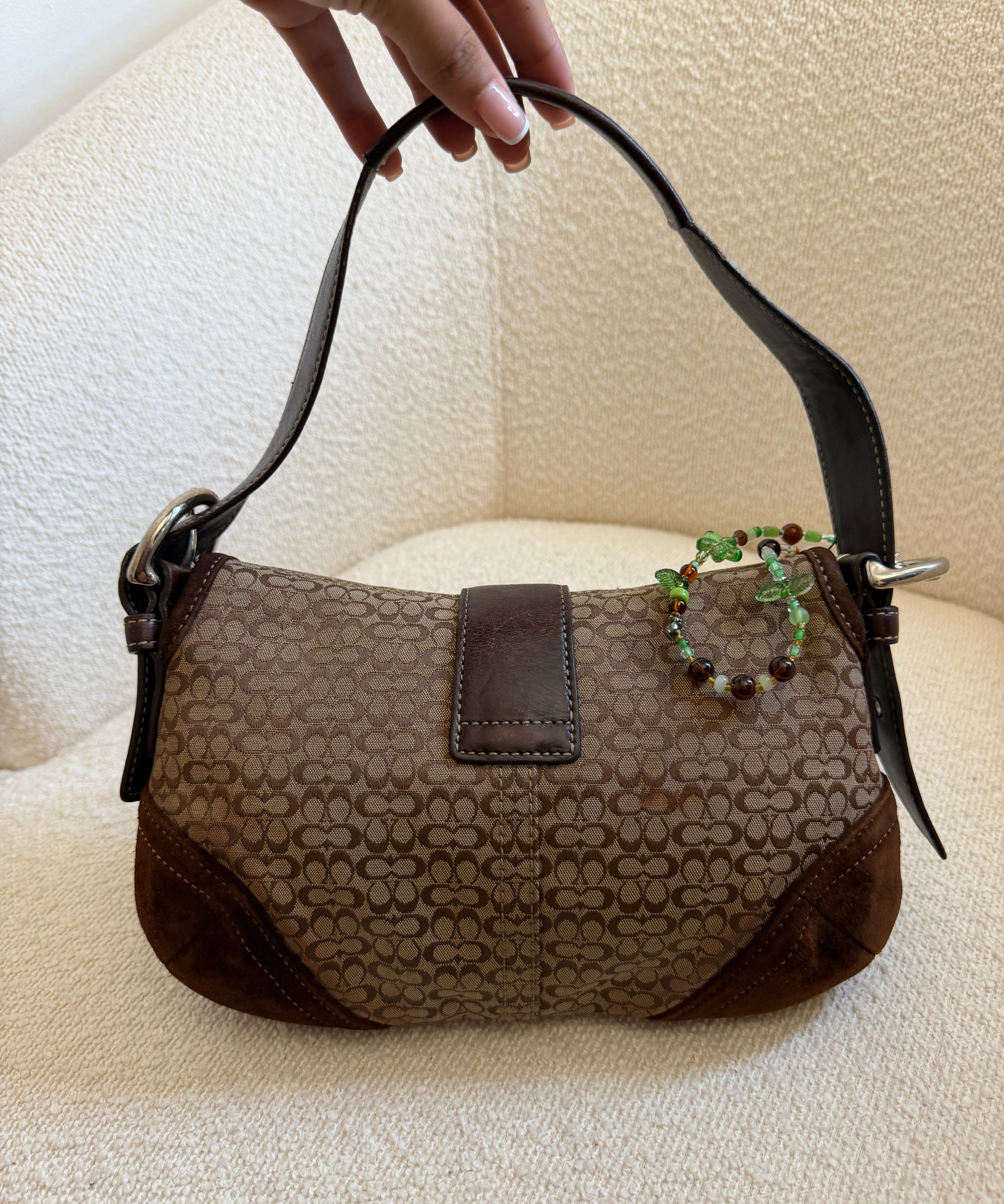 Coach Brown Suede Mini Soho Bag