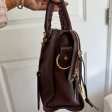 Balenciaga Maroon Classic City Mini Leather Gold Hardware Bag
