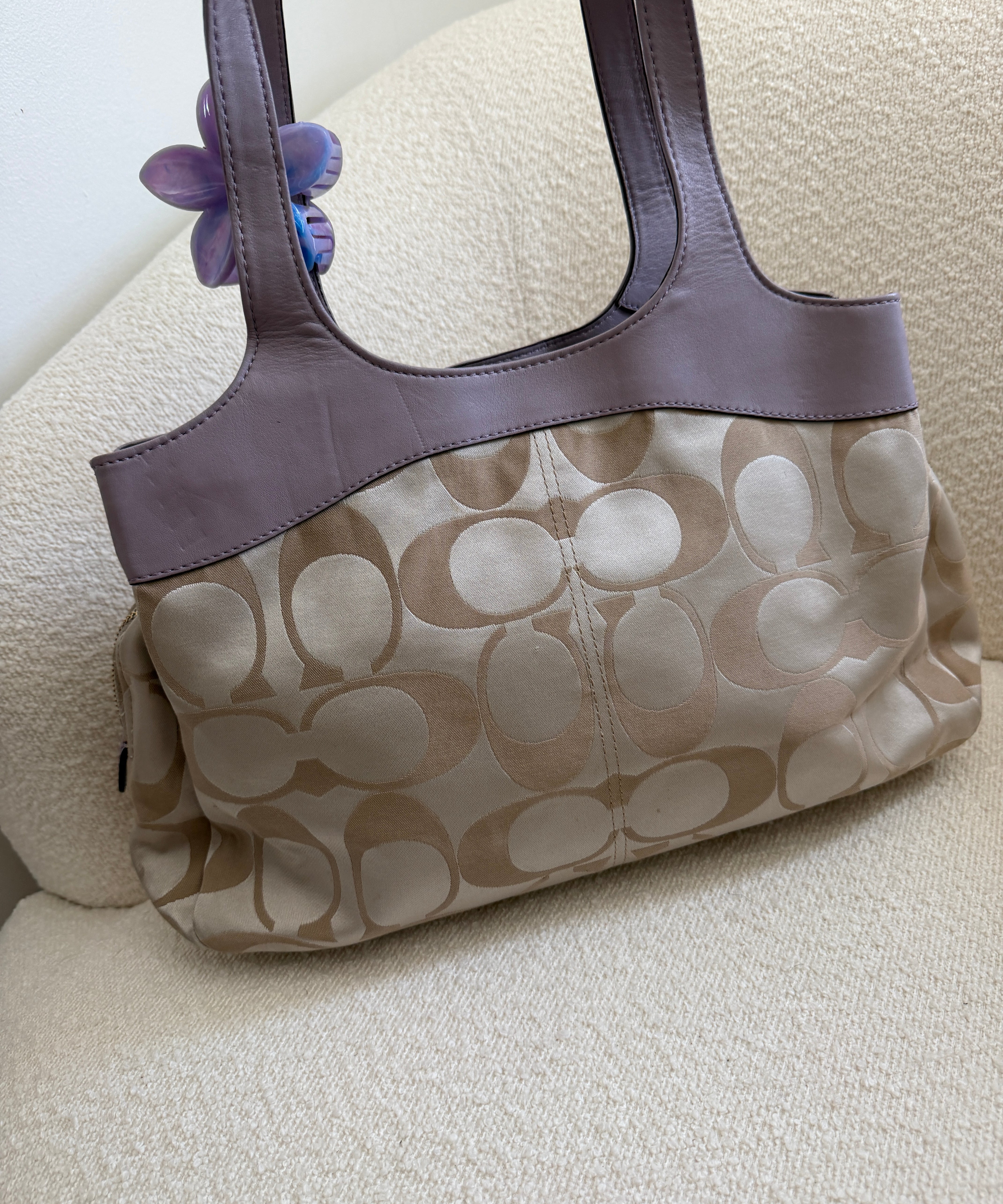 Coach Lilac Signature Lexi Tote Bag