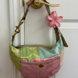 Coach Spring Patchwork Hobo Shoulder Bag