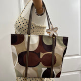 Coach Multicolor Scarf Print Tote Bag