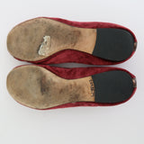 Coach Bordeaoux Velvet Ballet Flats (Size 9)