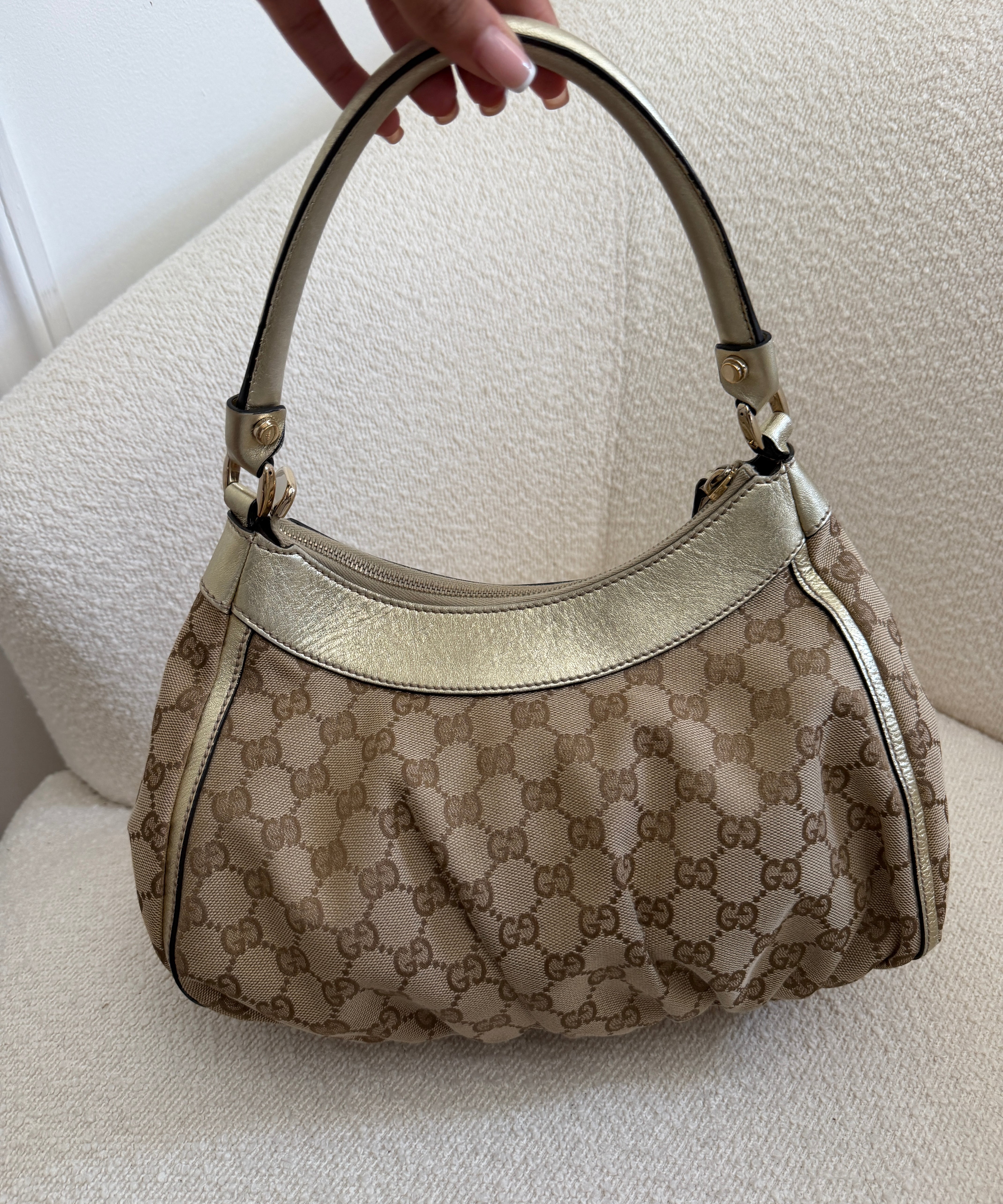 Gold Gucci Mini D-Ring Shoulder Bag