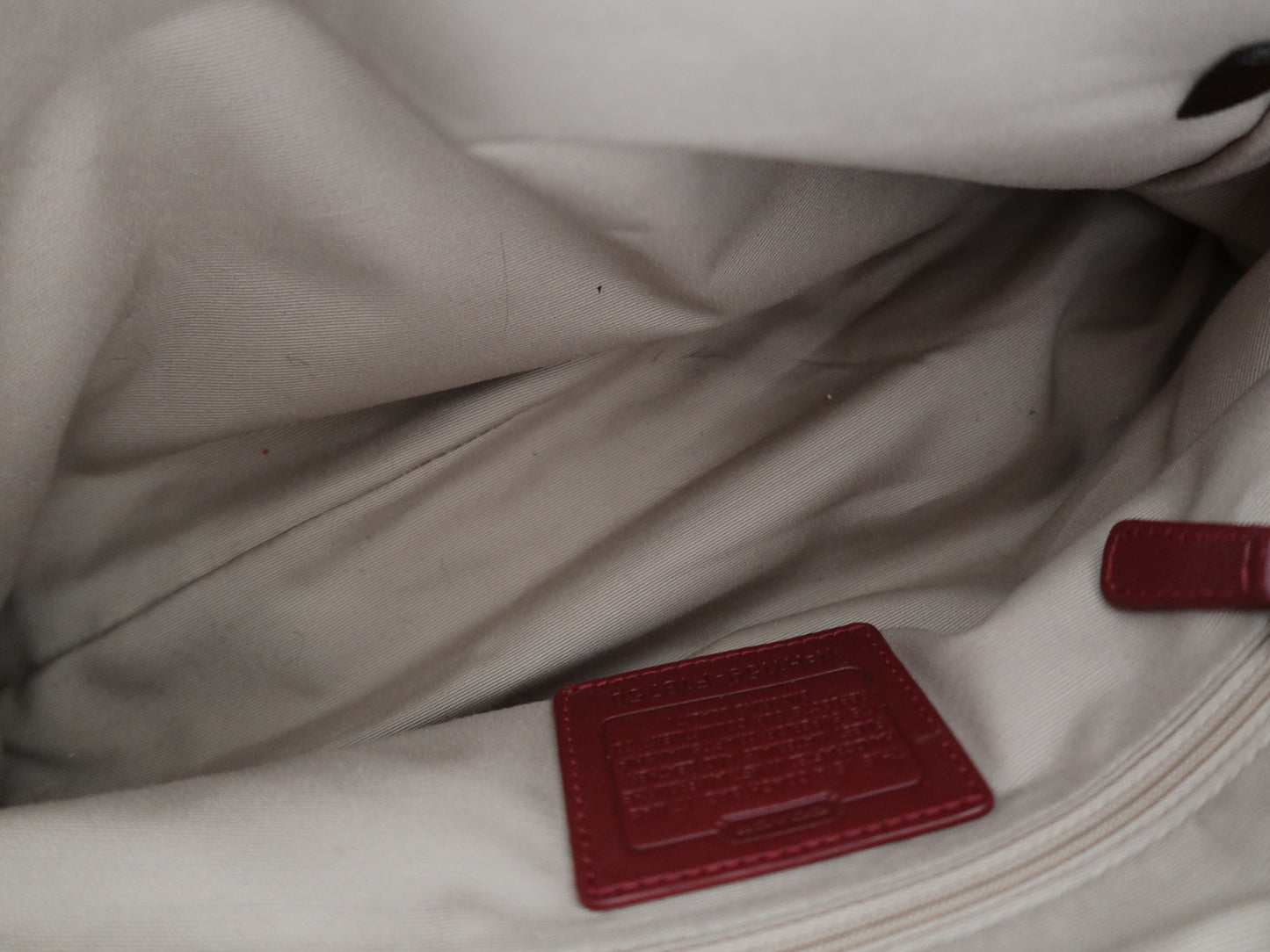 Coach Burgundy Signature Soho Tote Bag