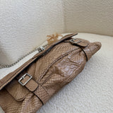 Rare Coach Snakeskin Turnlock Chain Shoulder Bag