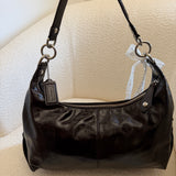 Coach Brown Patent Ashley Shoulder Bag
