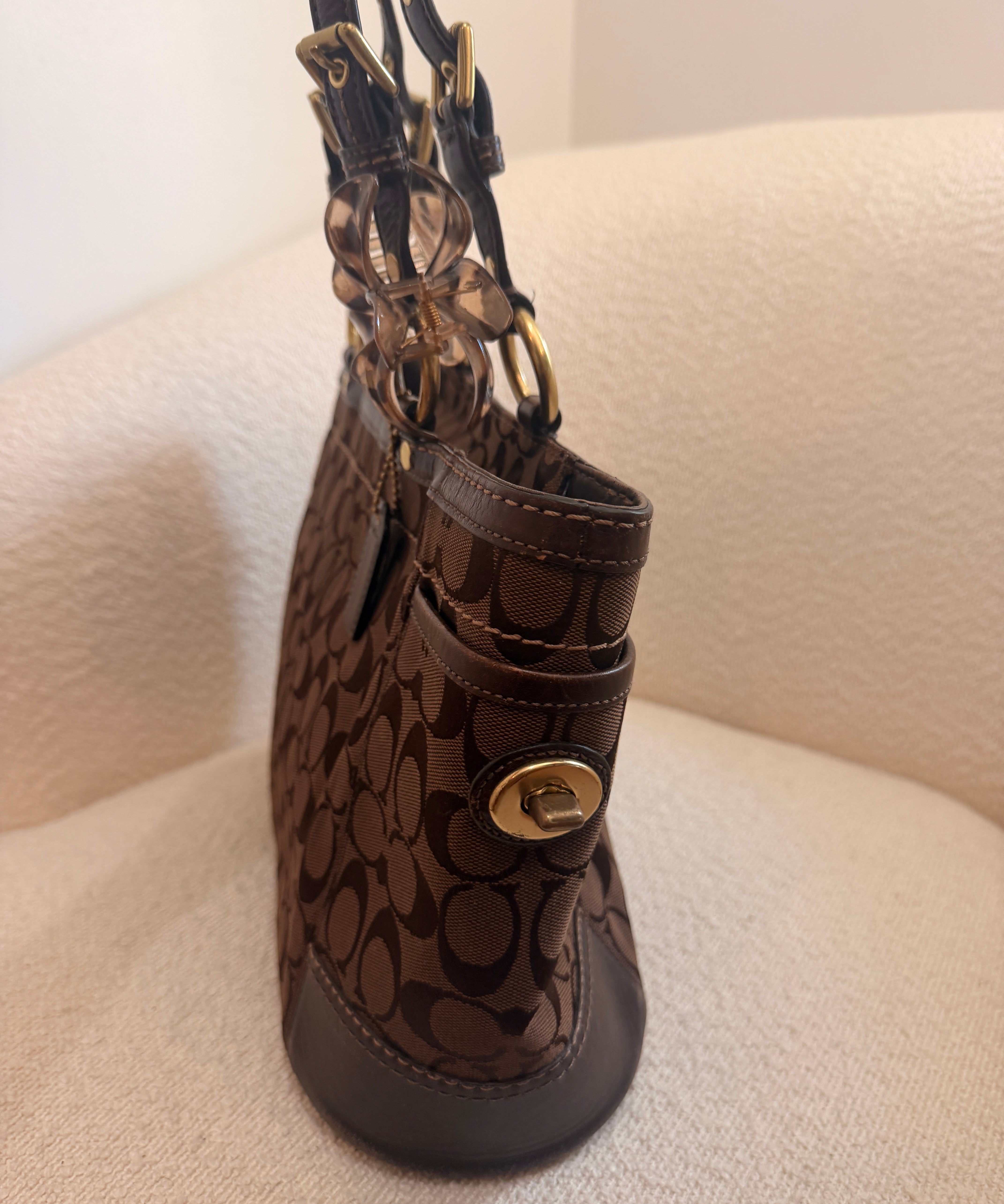 Coach Brown Signature Gallery Tote Bag
