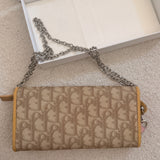 White Dior Romantique Wallet on Chain Bag