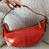 (New) Rare Coach Red Signature Mini Hobo Bag