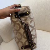 Brown Coach Signature Op Art Sabrina Madison Bag