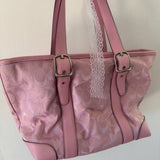 Coach Pink Signature Tote Bag