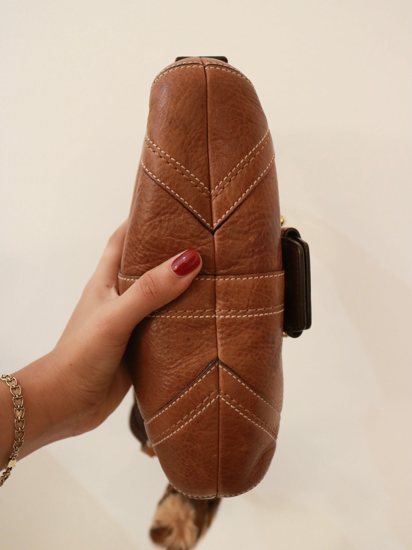 Rare Coach Whiskey Mini Soho Bag with Brass Hardware