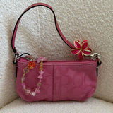 Coach Pink Signature Pochette Bag