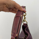 Coach Purple Leather Medium Carly Bag
