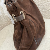 Coach Brown Suede Tote Bag