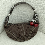 Coach Brown Canvas Mini Hobo Bag