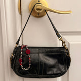 Coach Black Patent Micro Zoe Bag