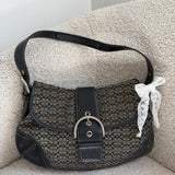 Coach Black Large Signature Soho Bag