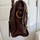 Balenciaga Maroon Classic City Mini Leather Gold Hardware Bag